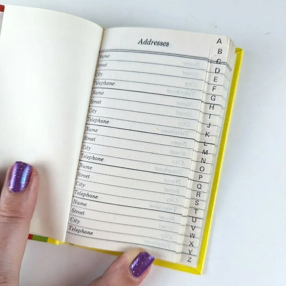 Vintage 80s Name Saver Address Book